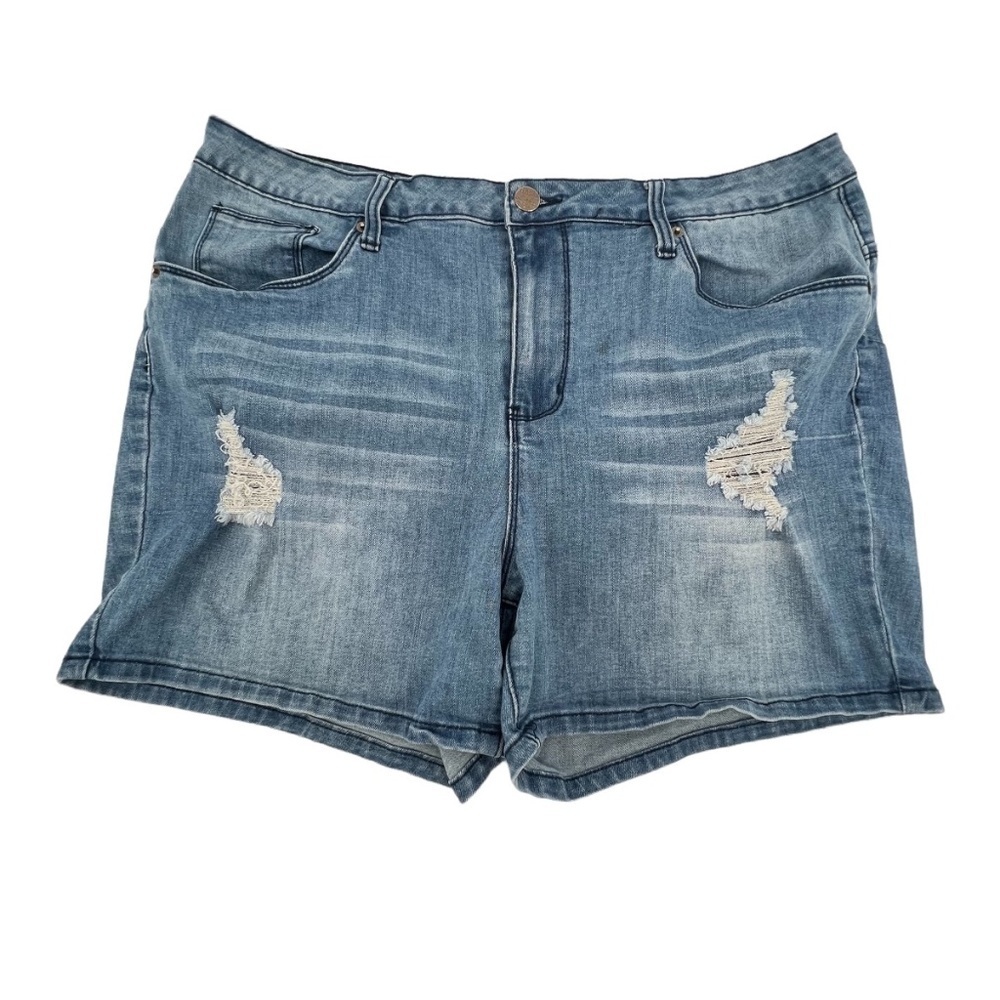 Hybrid & Company Distressed Denim Jean Shorts Size 18 Women’s